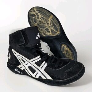 Asics Jackal Vintage Wrestling Shoes Men's Sz 8 RARE P2 2003 Black Suede Boxing
